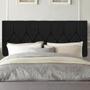 Imagem de Painel Estofada Istambul Botão Capitonê 140cm Casal Para Cama Box Quarto Suede Preto - Gat Magazine