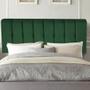 Imagem de Painel Estofada Kiara 100cm Solteiro Box Quarto Suede Verde - Gat Magazine