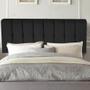 Imagem de Painel Estofada Kiara 195cm King Size Box Quarto Suede Preto - Gat Magazine