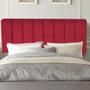 Imagem de Painel Estofada Kiara 195cm King Size Box Quarto Suede Vermelho - Gat Magazine