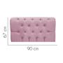 Imagem de Painel Estofada Lady Capitonê 90 cm Solteiro Quarto para Cama Box Suede Rosa Bebê - Damaffê Móveis