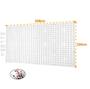 Imagem de Painel Expositor De Ferramentas Modular 208cm x 104cm Em Plástico Perfurado Com 168 Ganchos Parede Branco - AMZ
