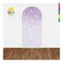 Imagem de Painel Festa Decorativo Romano Glitter Lilás 3D 180 Cm X 90