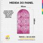 Imagem de Painel Festa Decorativo Romano Paetê Rosa 3D 180Cm X 90Cm