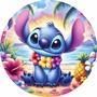 Imagem de Painel Festa Redondo Stitch 3d Sublimado 1,50 Diametro