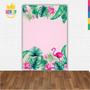 Imagem de Painel Festa Retangular 3D Flamingo Casadinho 1,50M X 2,20