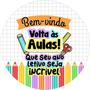 Imagem de Painel Festa Sublimado C/ Elástico 1,50m Volta às Aulas