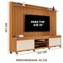 Imagem de Painel Home 2 Portas Para Tv Até 75 Polegadas Ripado Nature Off White Nivo Shop Jm