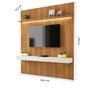 Imagem de Painel Home  para TV até 75 Polegadas 184,5cm com Led  Evolution Carvalho Oro / Off-White