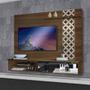 Imagem de Painel Home para Tv Luapa com Led e Porta de Correr Versalio Amendoa / Off White
