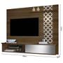Imagem de Painel Home para Tv Luapa com Led e Porta de Correr Versalio Amendoa / Off White