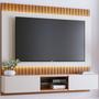 Imagem de Painel Home Suspenso Para TV 70 Polegadas Buzios Off White Matte Freijo CLB