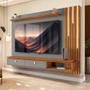 Painel Home Suspenso Ripado LED TV Até 80 Polegadas Titanium Naturalle Hit Shop JM Imagem de Painel Home Suspenso Ripado LED TV Até 80 Polegadas Titanium Naturalle Hit Shop JM