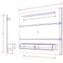 Imagem de Painel Home Zanzini Norton para TV de 60 polegadas 2 portas 1.80 metros Natura Off White