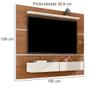 Imagem de Painel Home Zanzini Norton para TV de 60 polegadas 2 portas 1.80 metros Natura Off White