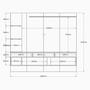 Imagem de Painel Intense com 2 Portas em MDF, 4 Prateleiras e Design Funcional