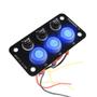 Imagem de Painel Interruptor 3 Funções com Fusível LED azul 12-24v