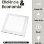 Imagem de Painel Led 12w Embutir Quadrado Luz Fria 6500k Bivolt 110/220v Luminária gesso