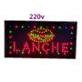 Imagem de painel led letreiro luminoso placa LANCHE 220v