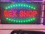 Imagem de Painel LED  placa luminoso letreiro SEX SHOP escrito LED pisca
