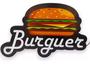 Imagem de Painel Letreiro Led Decorativo Burguer 12v 110/220