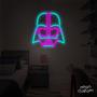 Imagem de painel letreiro led Neon Darth Vader decoracao festa bar