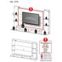 Painel Nairóbi Multimóveis para TV de até 60 Polegadas com Nicho - Preto Imagem de Painel Nairóbi Multimóveis para TV de até 60 Polegadas com Nicho - Preto