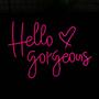 Imagem de Painel Neon Hello Gorgeous Decoração Festa parede