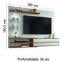 Imagem de Painel NT1115 para TV até 60 Polegadas Off White/Freijó