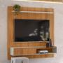 Imagem de Painel para TV 65 Pol com Bancada Suspensa 160cm Brooklin L05 Nature Off White - Lyam Decor