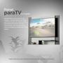 Imagem de Painel para TV até 42 polegadas com 2 nichos Branco/Preto Los Angeles 120cm