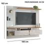 Painel para TV até 55 Off White com Damasco Intense - Lukaliam Móveis Imagem de Painel para TV até 55 Off White com Damasco Intense - Lukaliam Móveis