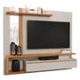 Imagem de Painel Para Tv Até 60" 100%Mdf 1 Porta Basculante Nicho Espelho Treviso Permobili Off White/Cinamomo