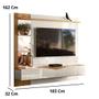 Imagem de Painel para TV até 60'' Freijó Com Off White Perolizado Vegas Intense - Movelove