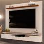 Imagem de Painel Para Tv Até 60 Pol. 2 Portas Levi D04 Off White/Freijó - Mpozenato