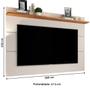 Painel para TV Até 60 Polegadas Hemera 1 Prateleira Off White/Freijo - Pnr Móveis Imagem de Painel para TV Até 60 Polegadas Hemera 1 Prateleira Off White/Freijo - Pnr Móveis