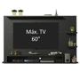 Imagem de Painel para TV até 60 Polegadas Madesa Alfa com Prateleiras e Nichos - Preto