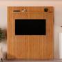 Imagem de Painel para TV até 75 Polegadas 100% MDF  228cm X 217cm Ripado sem Led  com Prateleira Paris