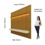 Painel para TV até 75 Polegadas Ripado com LED 2 Gavetas 184cm 100% MDF Nobre - Gelius Móveis Imagem de Painel para TV até 75 Polegadas Ripado com LED 2 Gavetas 184cm 100% MDF Nobre
