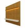 Painel para TV até 75 Polegadas Ripado com LED 2 Gavetas 184cm 100% MDF Nobre - Gelius Móveis Imagem de Painel para TV até 75 Polegadas Ripado com LED 2 Gavetas 184cm 100% MDF Nobre