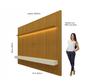 Imagem de Painel para TV até 90 Polegadas 229x250cm Ripado com LED 3 Gavetas 100% MDF