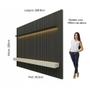 Imagem de Painel para TV até 90 Polegadas 229x250cm Ripado com LED 3 Gavetas 100% MDF