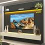 Imagem de Painel para TV até 90 Polegadas 229x250cm Ripado com LED 3 Gavetas 100% MDF