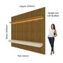 Imagem de Painel para TV até 90 Polegadas Impressão Ripada com LED com Gaveta 220cm 100% MDF Requinte