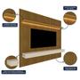 Imagem de Painel para TV até 90 Polegadas Impressão Ripada com LED com Gaveta 220cm 100% MDF Requinte