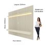 Imagem de Painel para TV até 90 Polegadas Impressão Ripada com LED com Gaveta 220cm 100% MDF Requinte