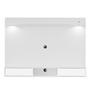 Imagem de Painel Para TV Com 2 Portas Espelhadas Artely Platinum Branco com Espelhos e LED