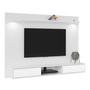 Imagem de Painel Para TV Com 2 Portas Espelhadas Artely Platinum Branco com Espelhos e LED