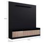 Imagem de Painel para TV com Estante Home Rack 146cm com 3 Portas e Prateleira ProDecor Preto Montana