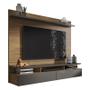 Imagem de Painel para Tv Home Suspenso Ambiente Noruega Freijó Grafite Perolizado - Móveis Leão